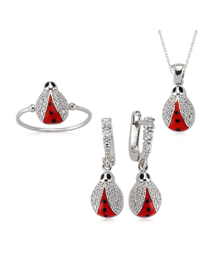 Gümüş Uğur Böceği Bayan Set