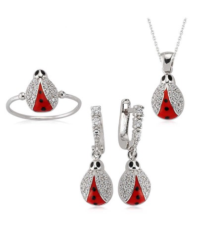 Gümüş Uğur Böceği Bayan Set