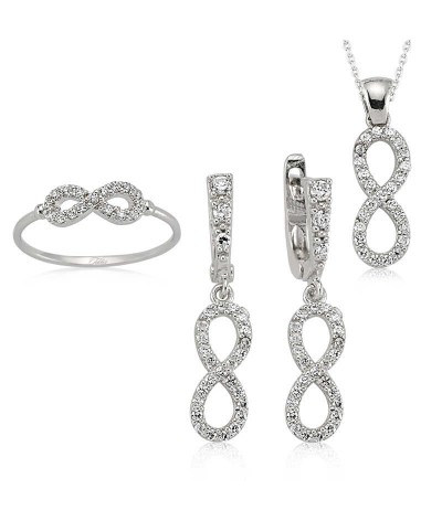 Gümüş Sonsuzluk Bayan Set