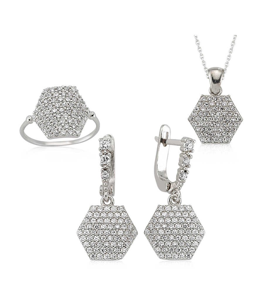 Gümüş Altıgen Bayan Set