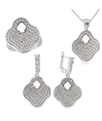 Gümüş Çiçek Bayan Set