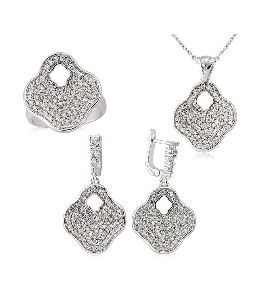 Gümüş Çiçek Bayan Set