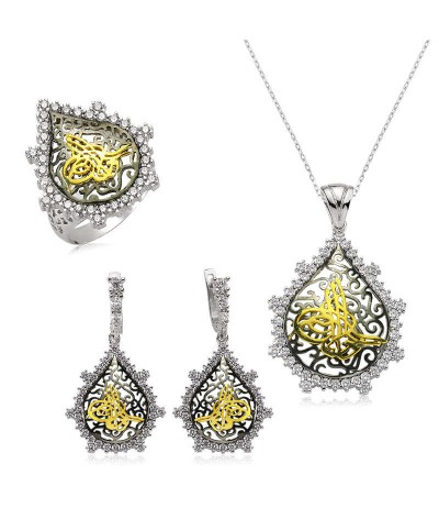 Gümüş Tuğralı Bayan Set