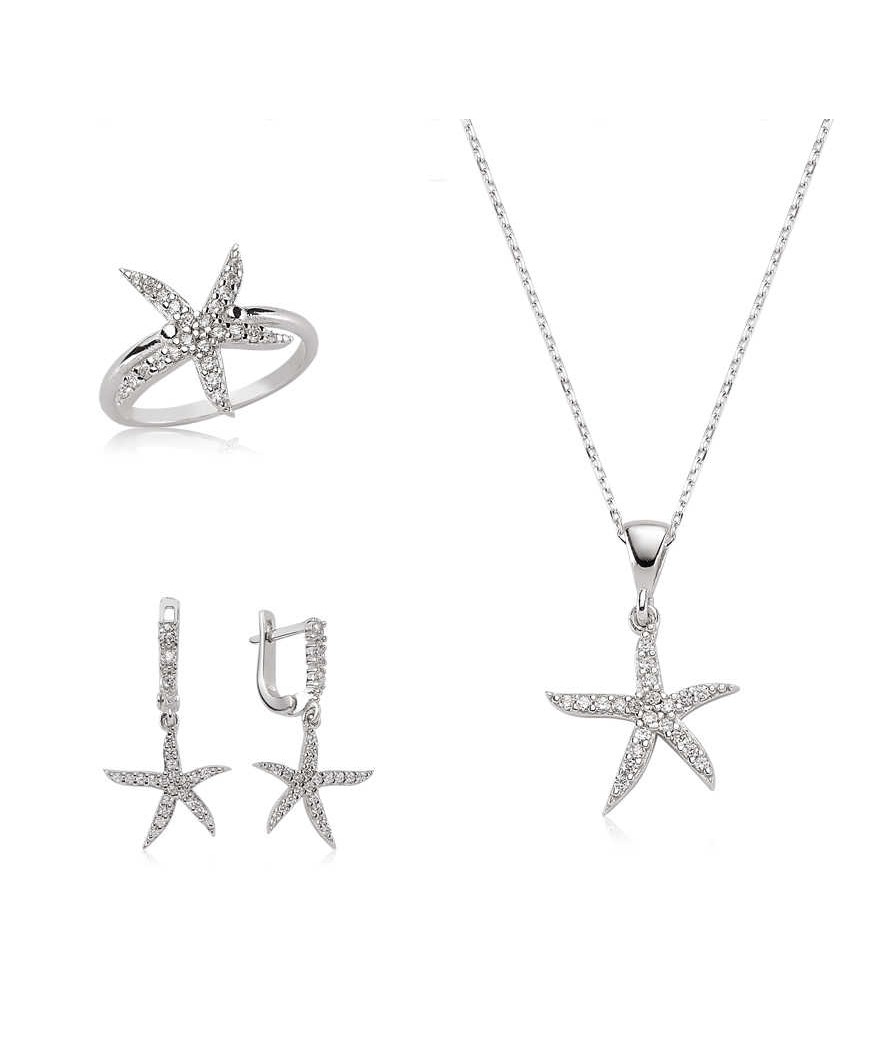 Gümüş Deniz Yıldızı Bayan Set