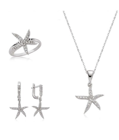 Gümüş Deniz Yıldızı Bayan Set