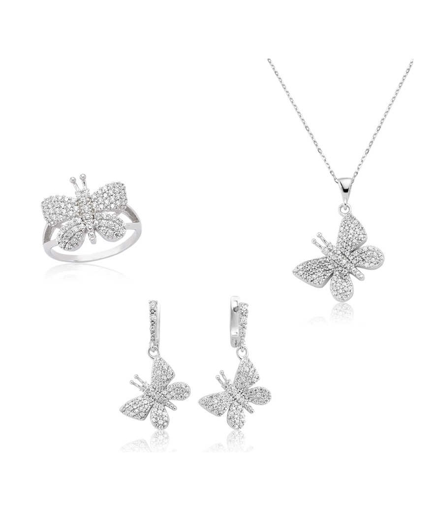 Gümüş Kelebek Bayan Set
