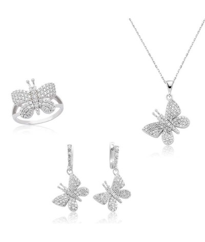 Gümüş Kelebek Bayan Set