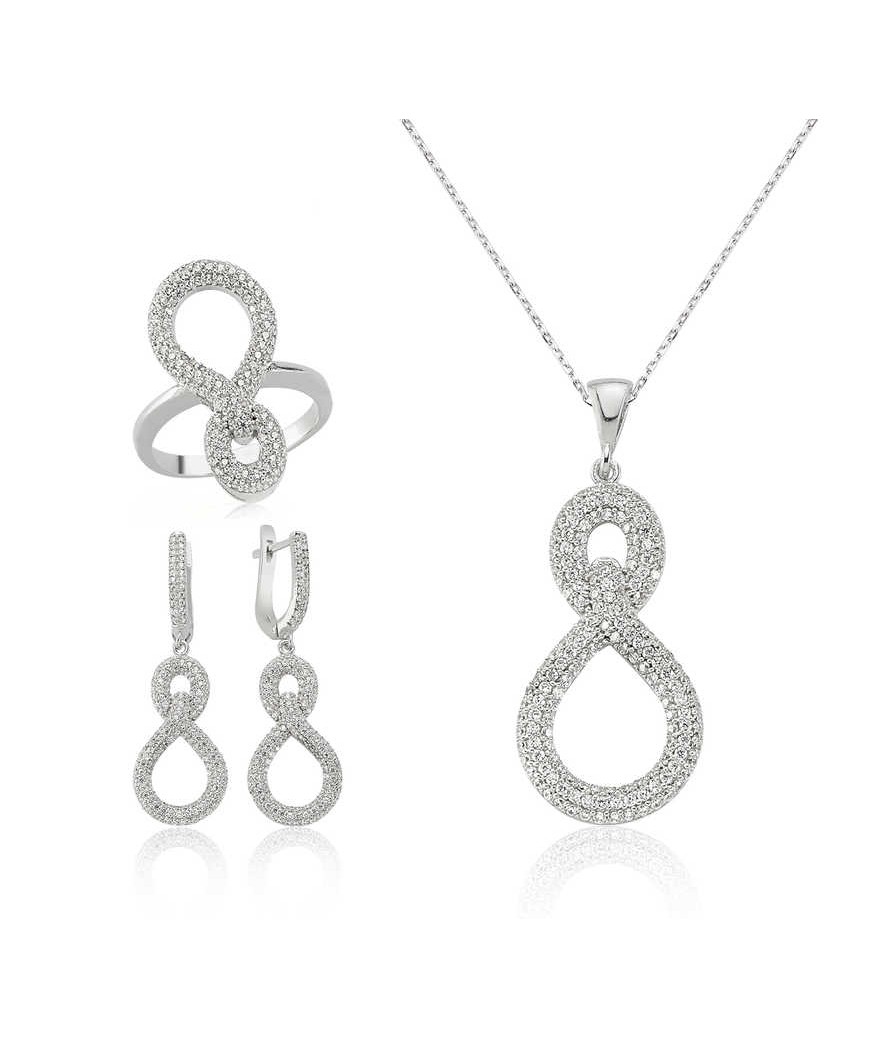 Gümüş Sonsuzluk Bayan Set