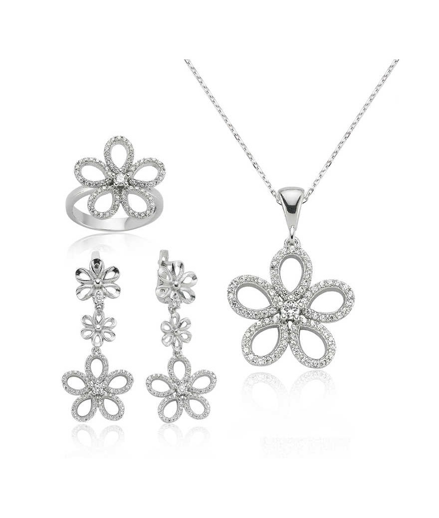 Gümüş Papatya Bayan Set