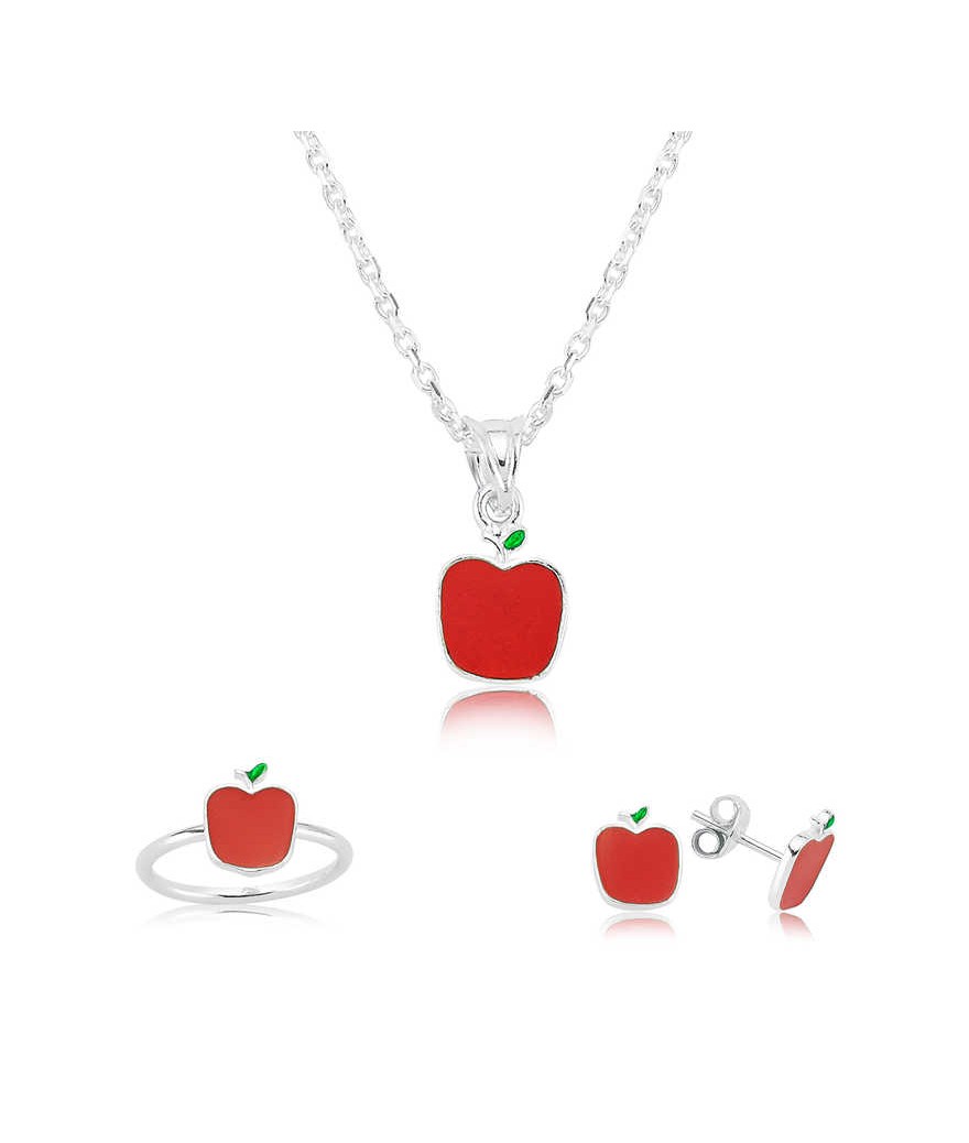 Gümüş Kırmızı Elma Çocuk Set