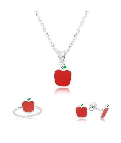 Gümüş Kırmızı Elma Çocuk Set