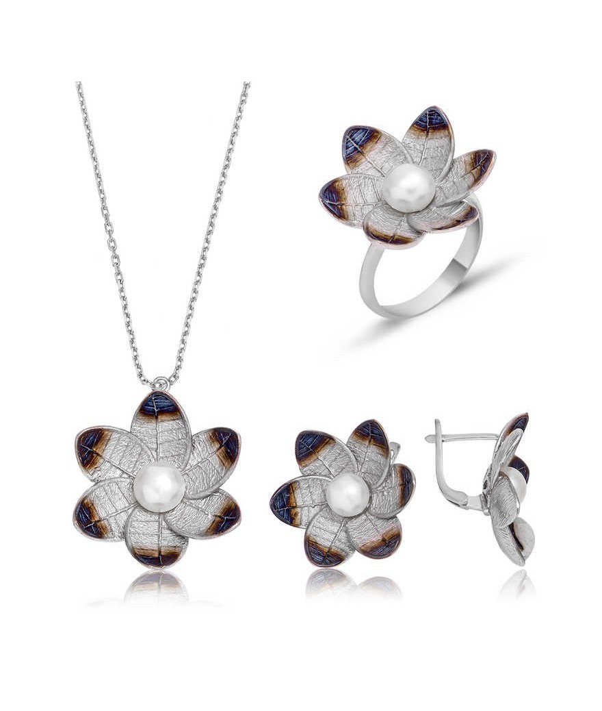 Gümüş Nergis Çiçeği Bayan Set