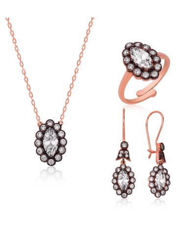 Gümüş Elmas Montür Bayan Set