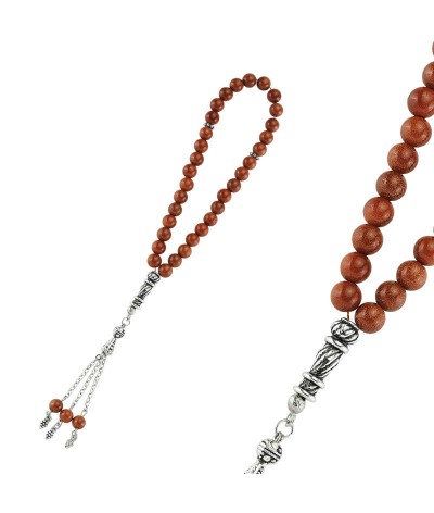 Doğaltaş Metal Püsküllü Yıldız Taşı Tesbih