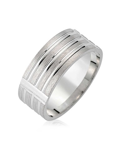 Gümüş Rodyumlu Alyans