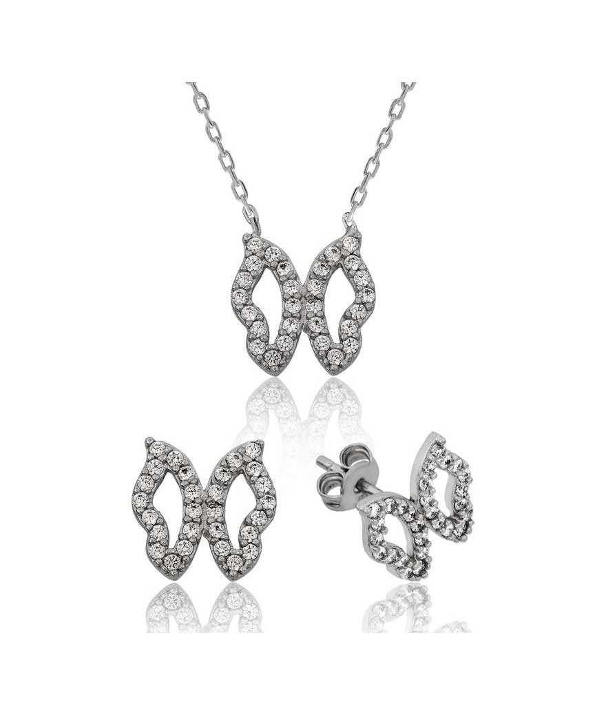 Gümüş Kelebek Bayan Set