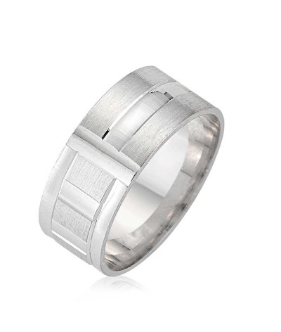 Gümüş Rodyumlu Alyans