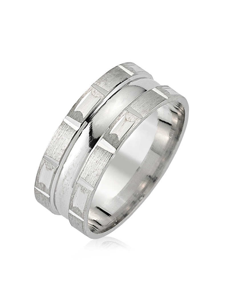 Gümüş Rodyumlu Alyans