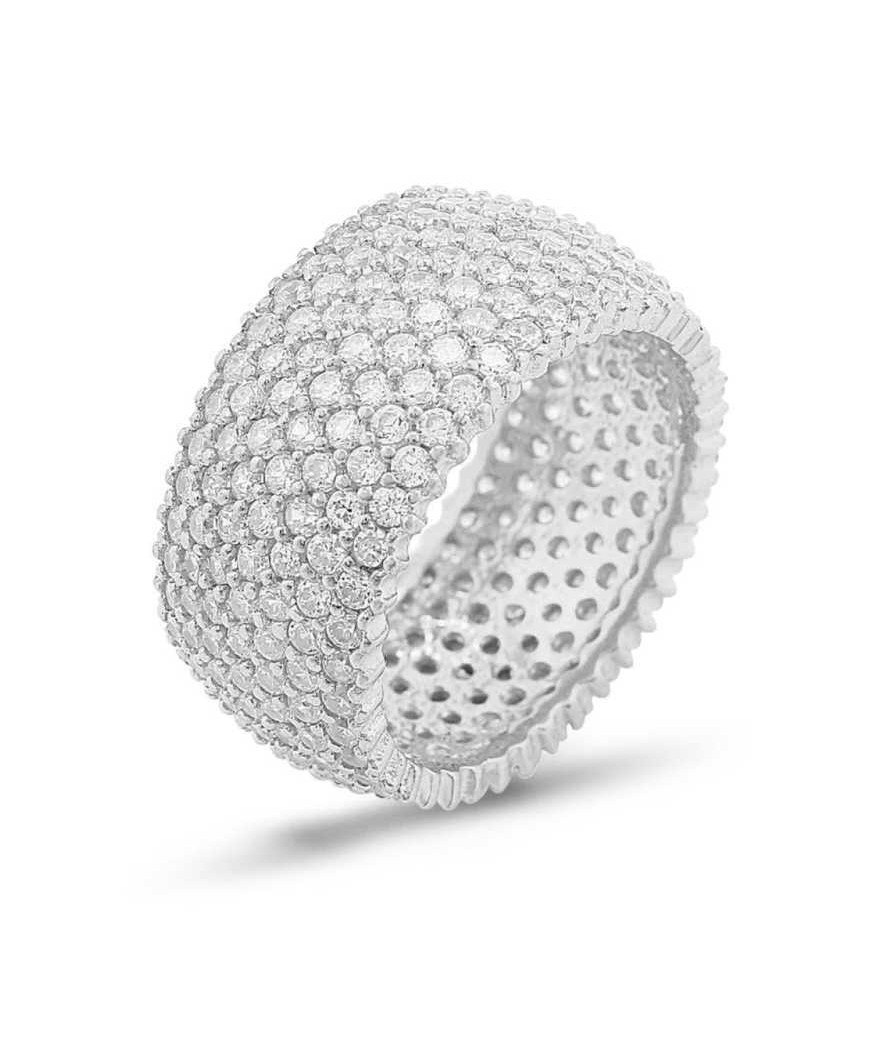 Gümüş 7 Sıra Tamtur Bayan Alyans Yüzük