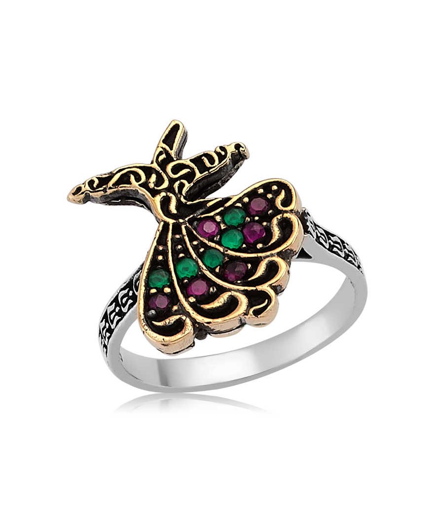 Gümüş Otantik Semazen Bayan Yüzük