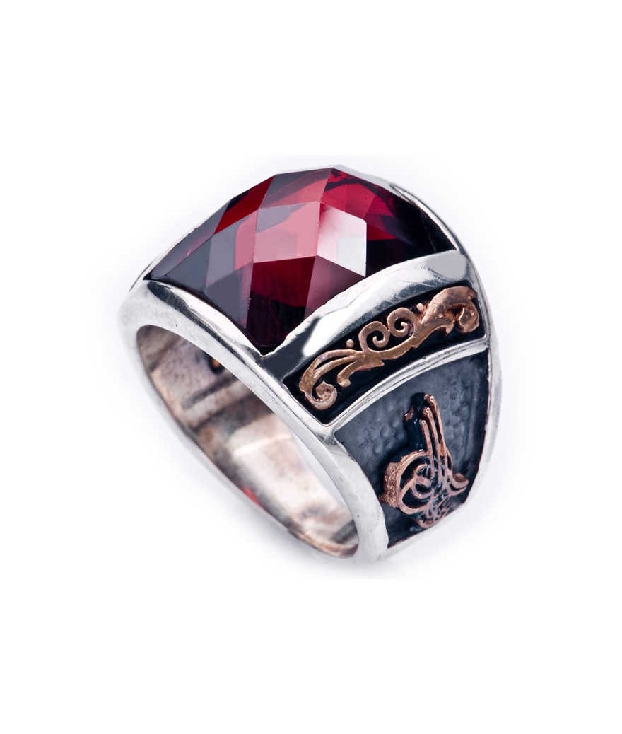 Gümüş Tuğralı Erkek Yüzük