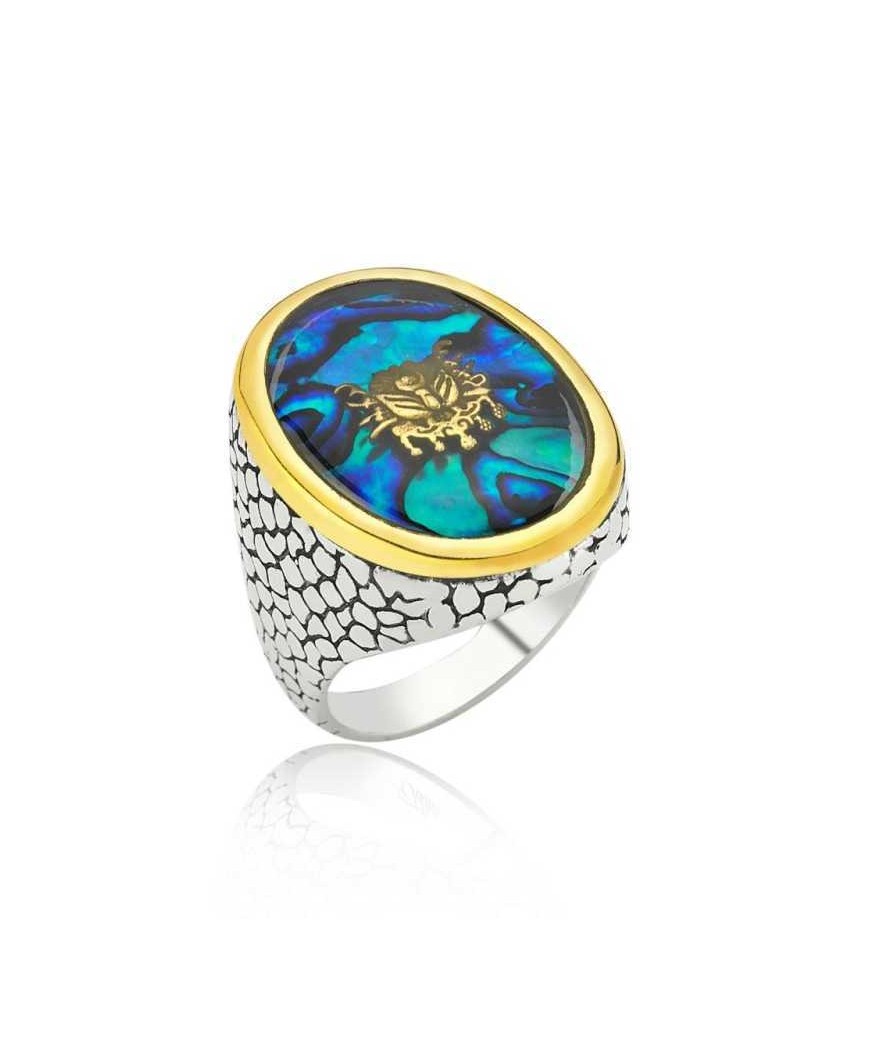 Gümüş Osmanlı Armalı Erkek Yüzük