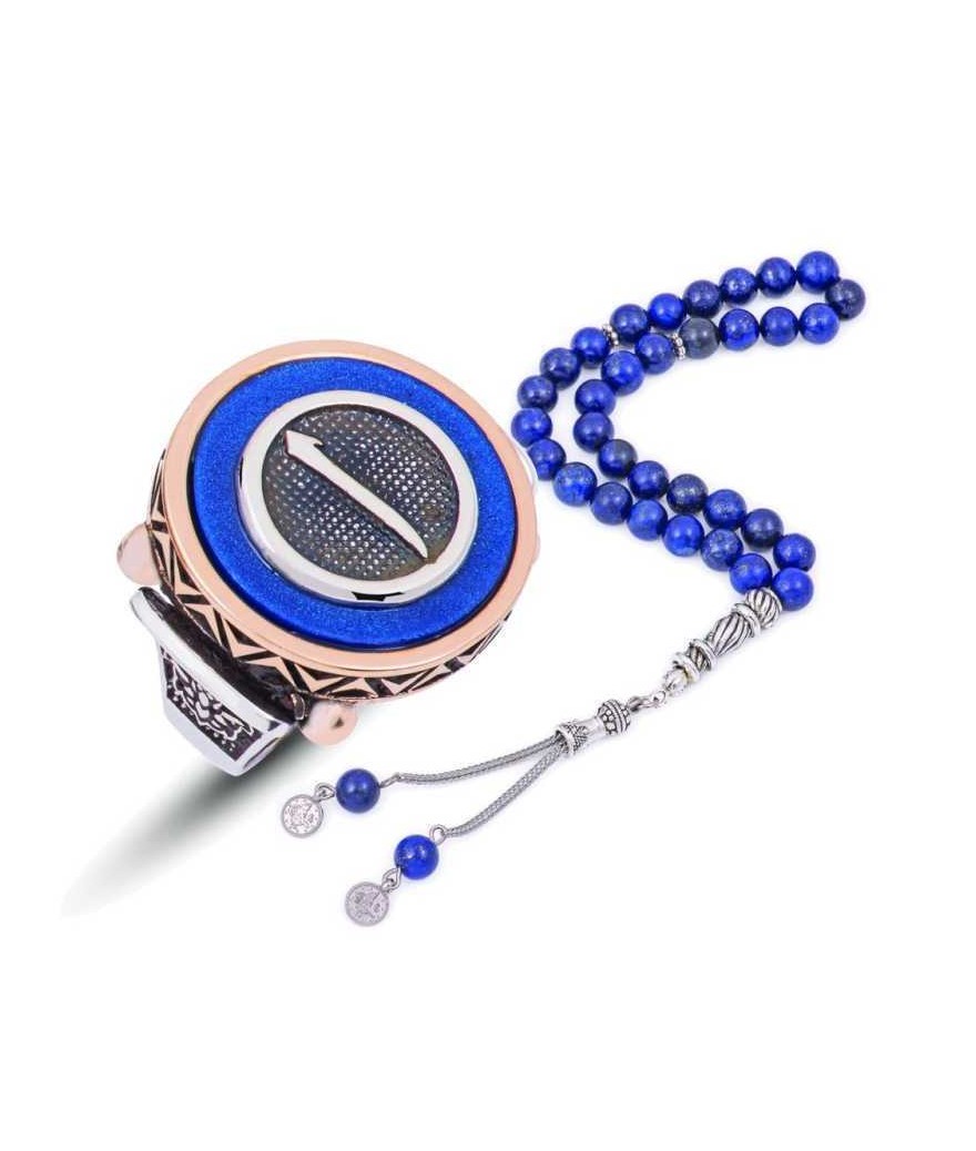 Gümüş Mavi Abanoz Elif Yüzük