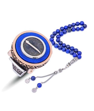 Gümüş Mavi Abanoz Elif Yüzük