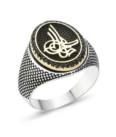 Gümüş Tuğralı Erkek Yüzük