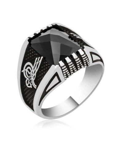 Gümüş Tuğralı Erkek Yüzük