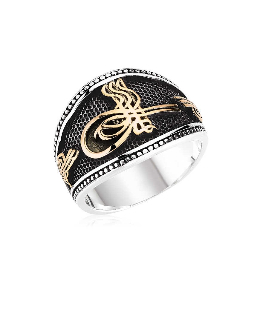 Gümüş Osmanlı Tuğralı Erkek Yüzük