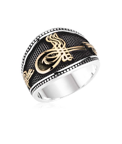 Gümüş Osmanlı Tuğralı Erkek Yüzük