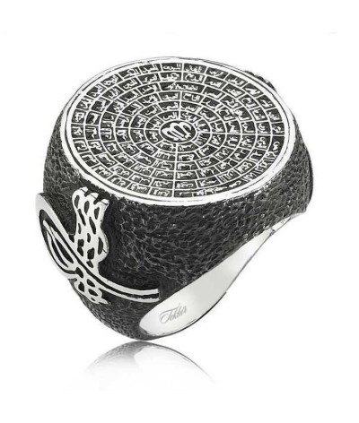Gümüş Esma-ül Hüsna Erkek Yüzük