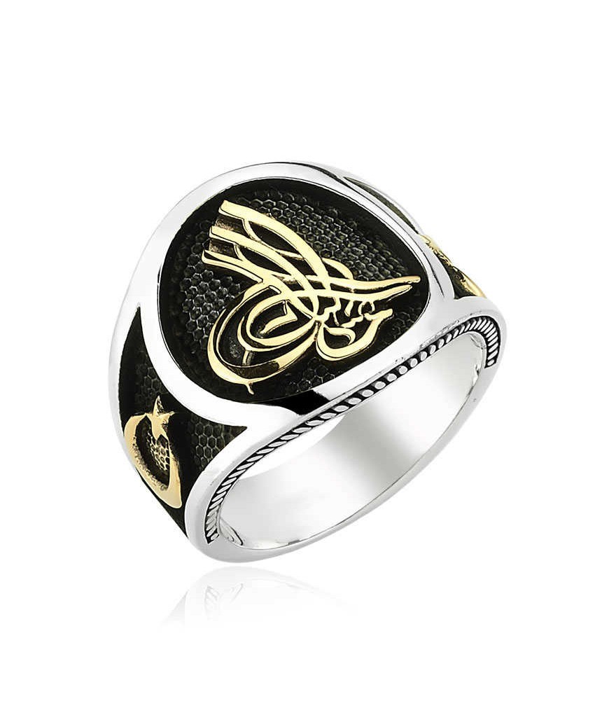 Gümüş Tuğralı Erkek Yüzük