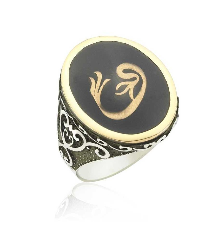 Gümüş Vav Harfi Erkek Yüzük