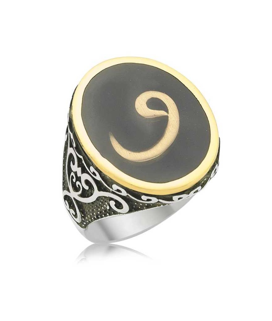 Gümüş Vav Harfi Erkek Yüzük