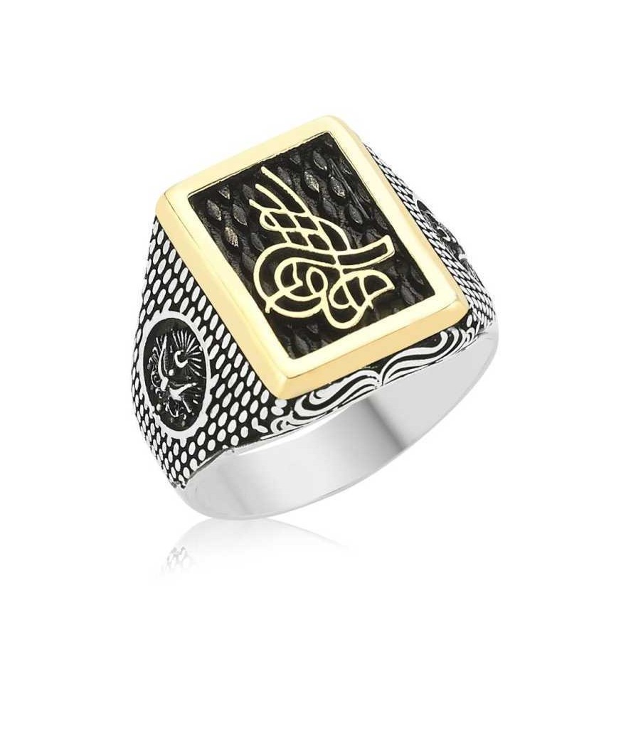 Gümüş Tuğralı Erkek Yüzük