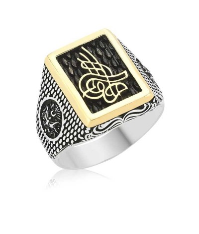 Gümüş Tuğralı Erkek Yüzük