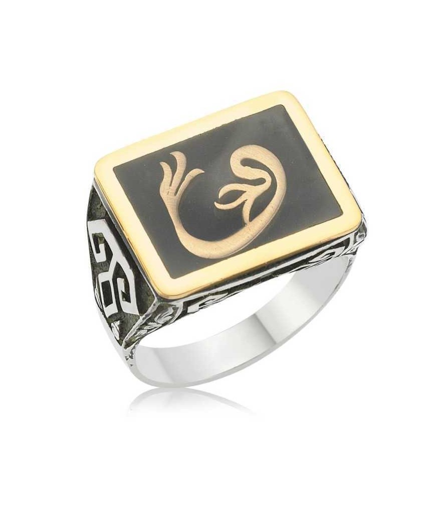 Gümüş Lale Vav Erkek Yüzük