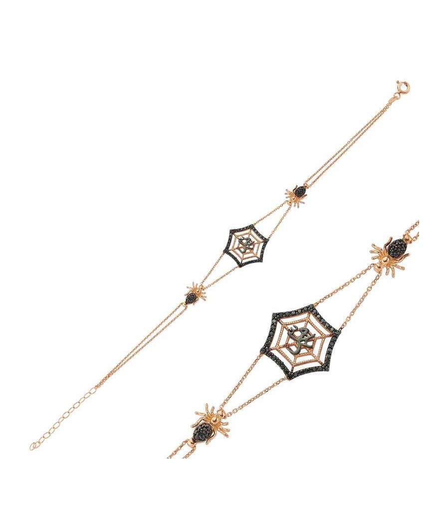 Gümüş Örümcek Ağı Bayan Bileklik