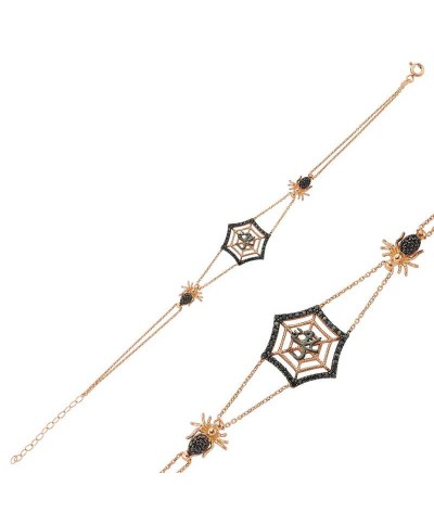 Gümüş Örümcek Ağı Bayan Bileklik