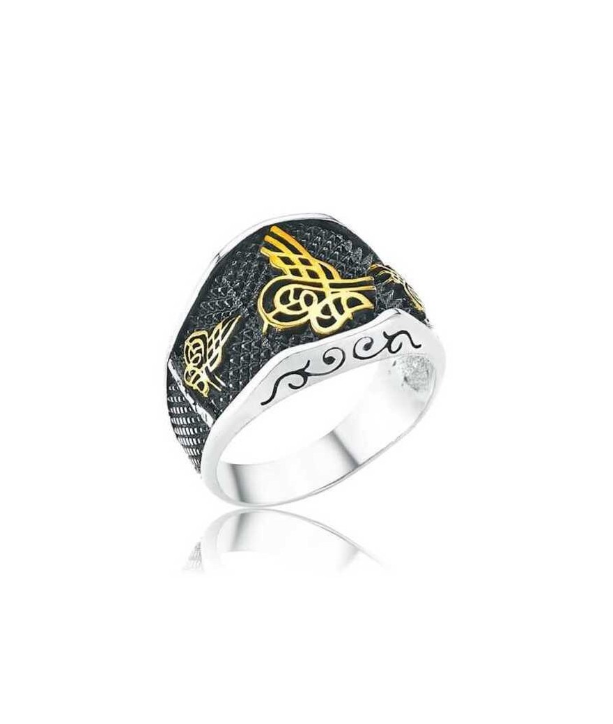 Gümüş Tuğralı Erkek Yüzük