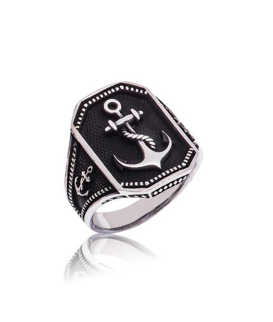 Gümüş Çapa Erkek Yüzük