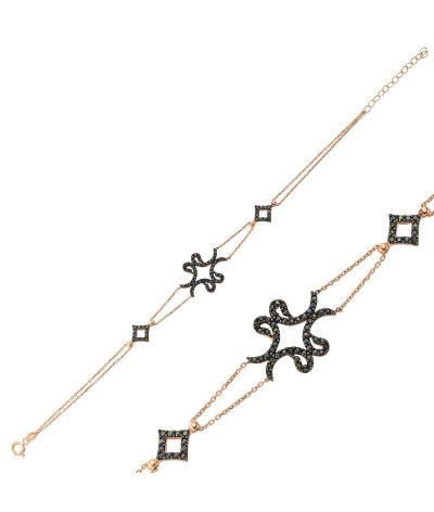 Gümüş Dört Vavlı Bayan Bileklik