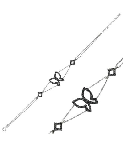 Gümüş Kelebek Bayan Bileklik