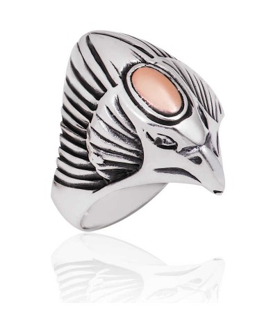 Gümüş Kartal Kafası Erkek Yüzük