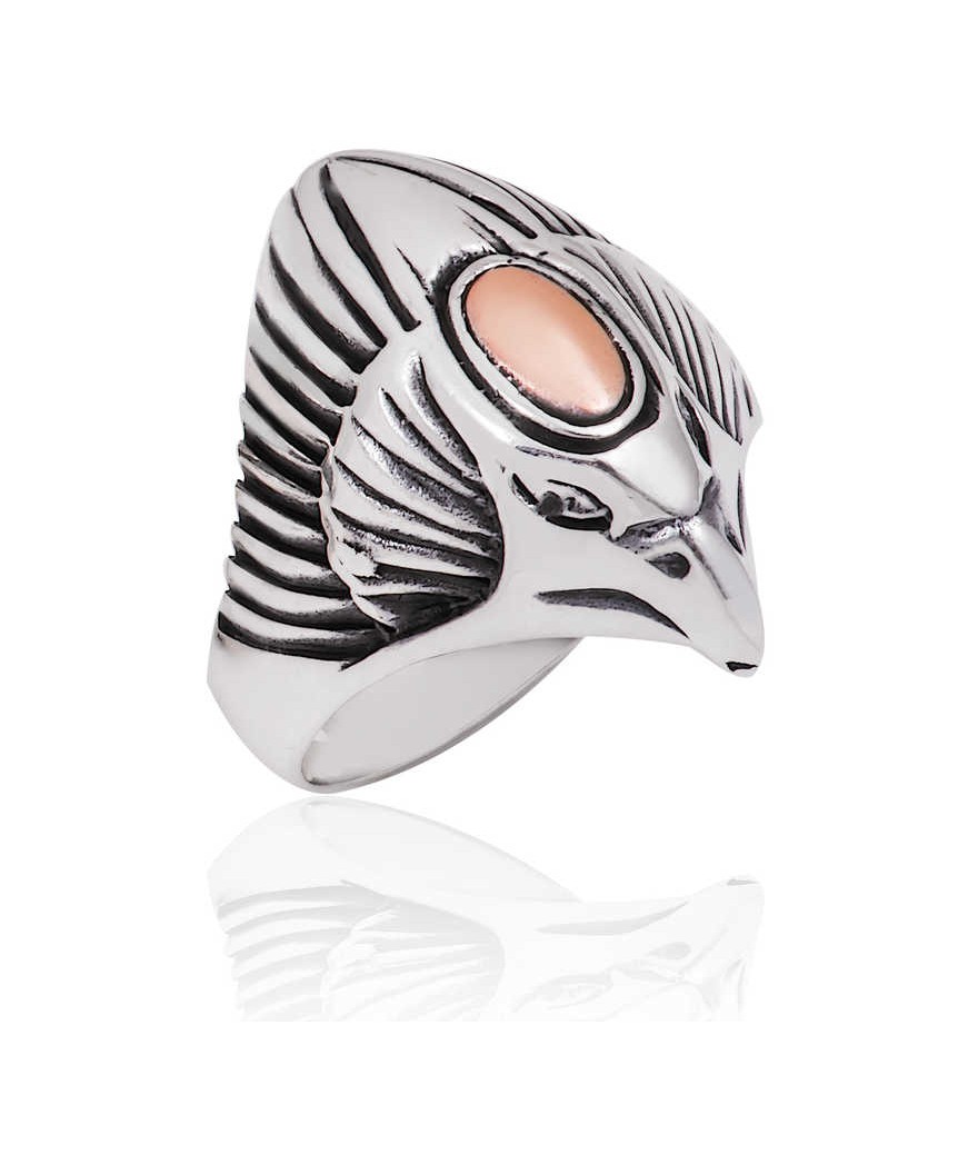 Gümüş Kartal Kafası Erkek Yüzük