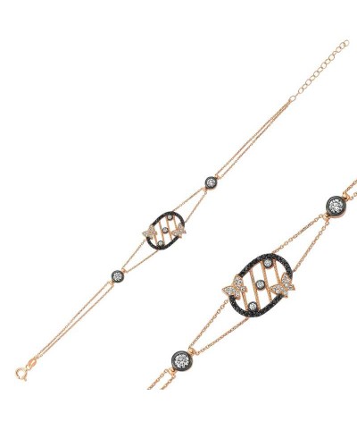 Gümüş Taşlı Kelebek Bayan Bileklik