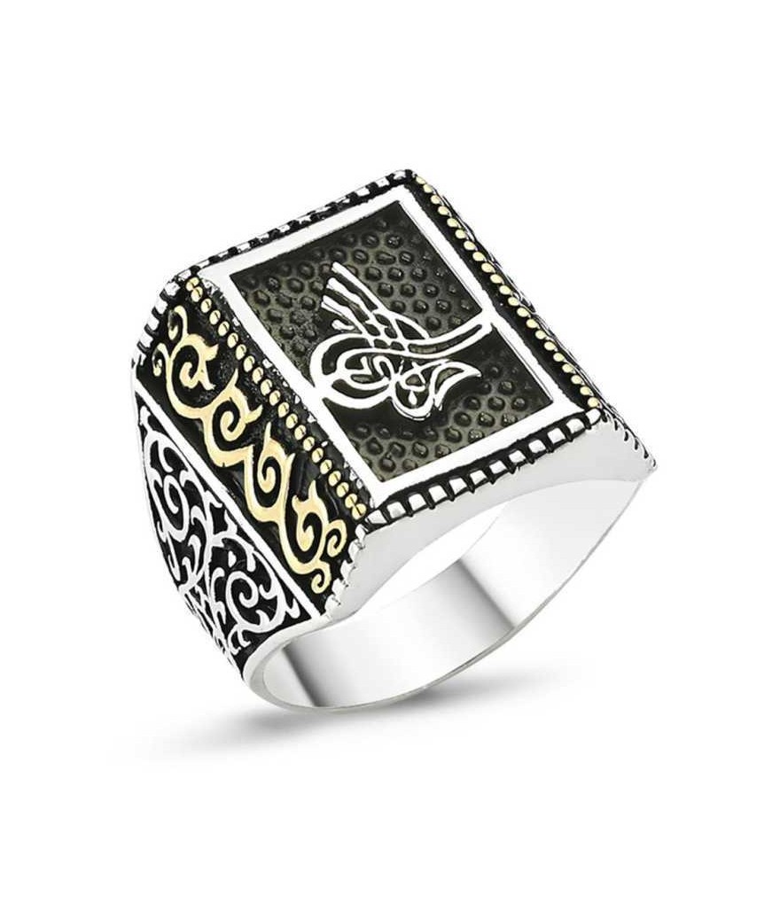 Gümüş Tuğralı Erkek Yüzük