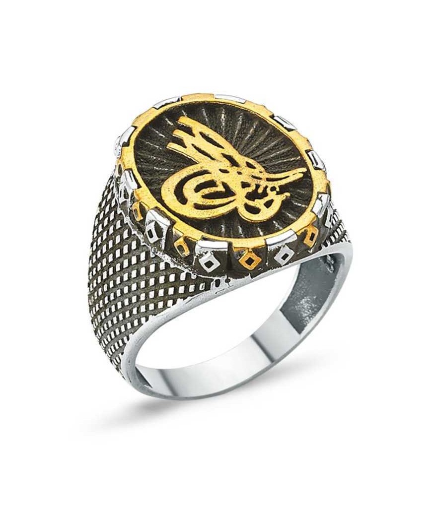 Gümüş Tuğralı Erkek Yüzük